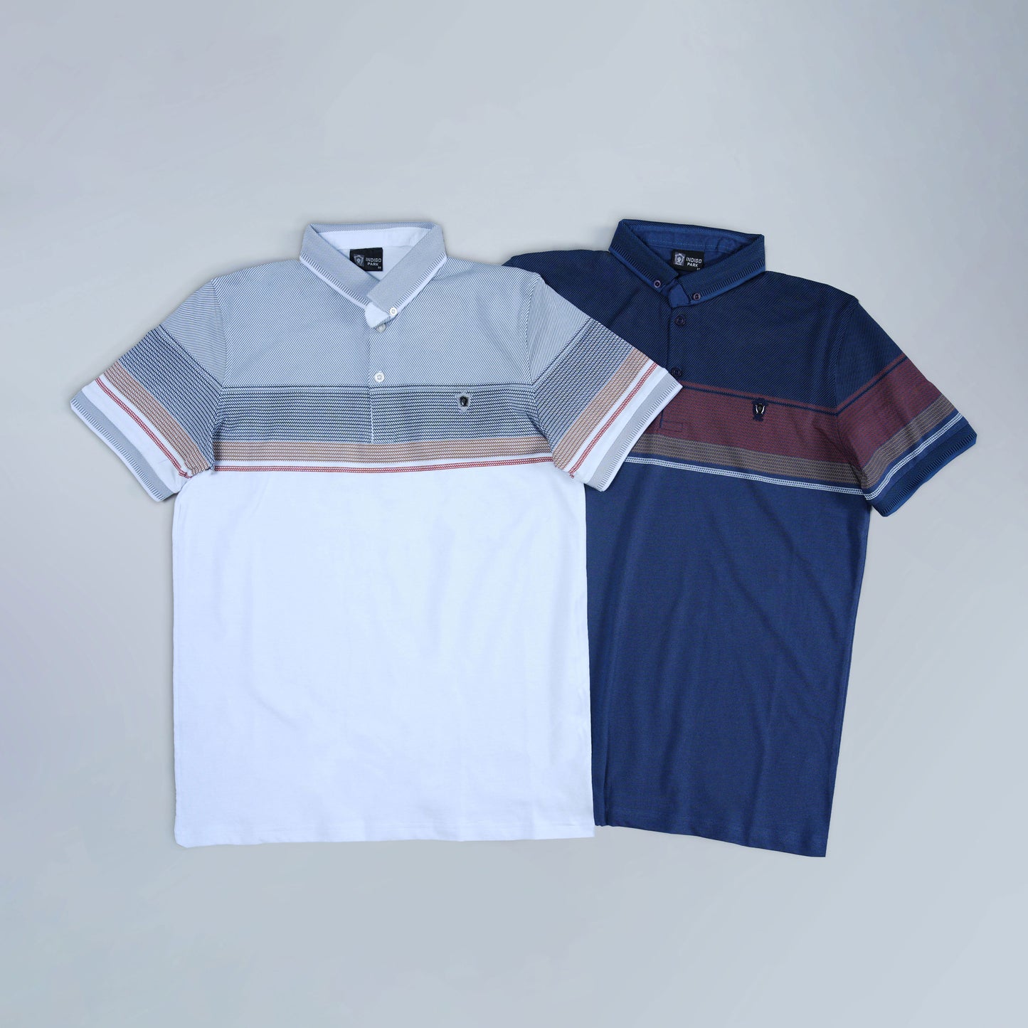 Polo CLEEVER blanc à rayures