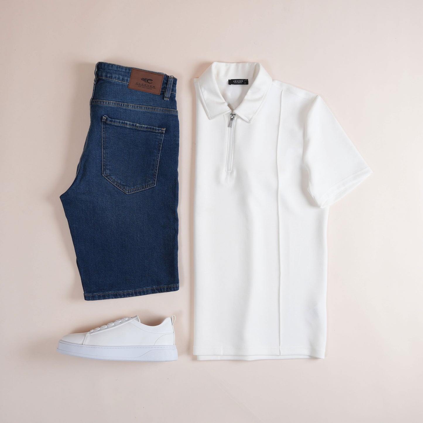 Short Cleevcer en jean brut