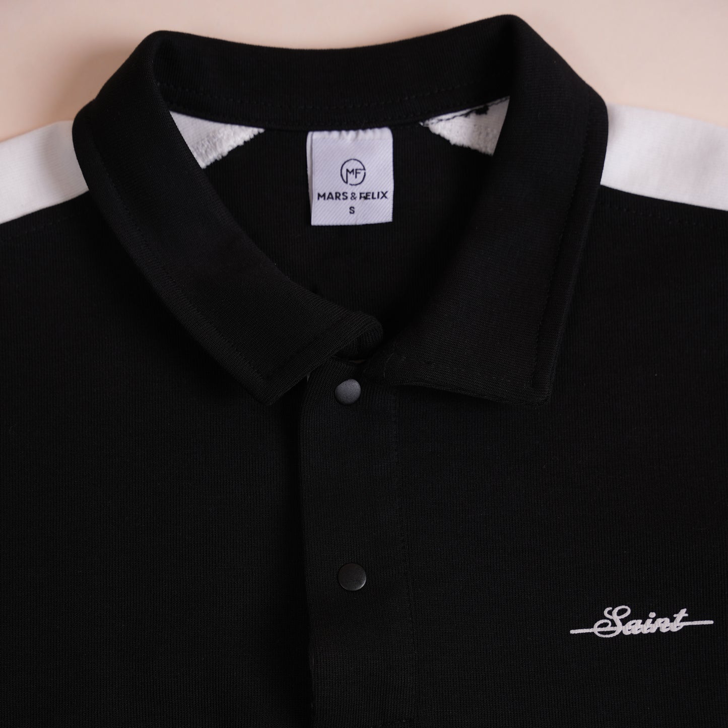 Polo CLEEVER Noir à Bandes Blanches