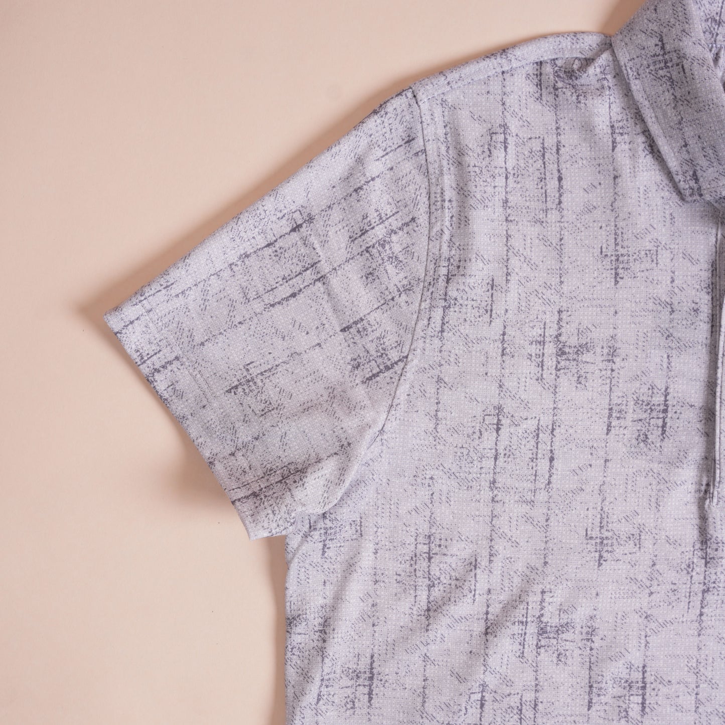 Polo CLEEVER Gris Clair Motif Abstrait