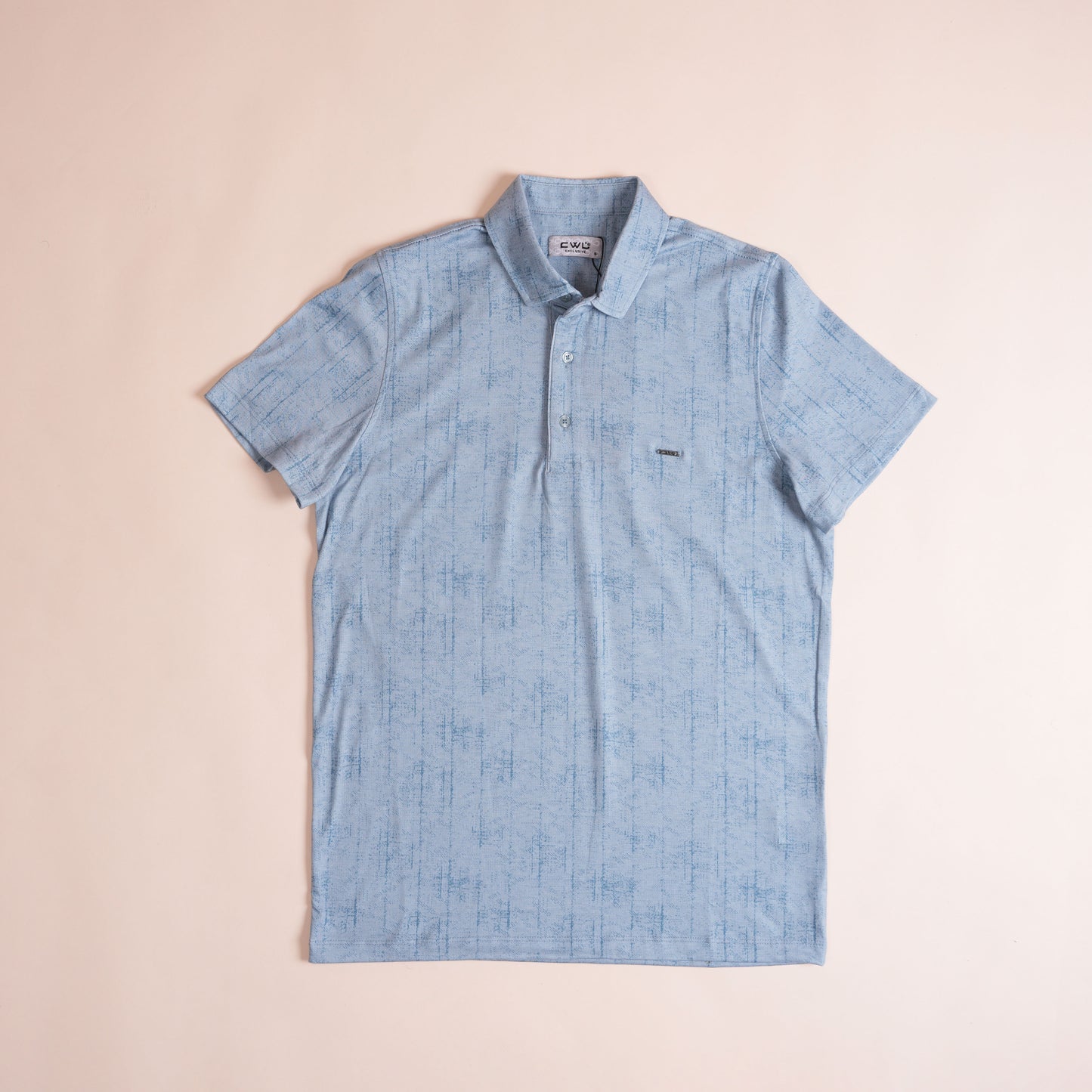 Polo CLEEVER Bleu Ciel Motif