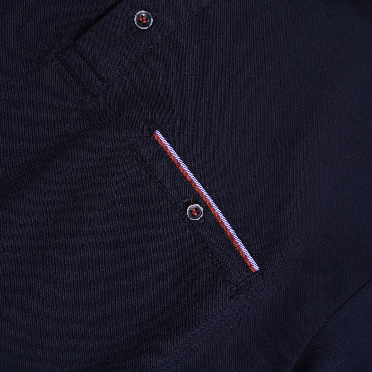 Polo CLEEVER Bleu Marine à Poche