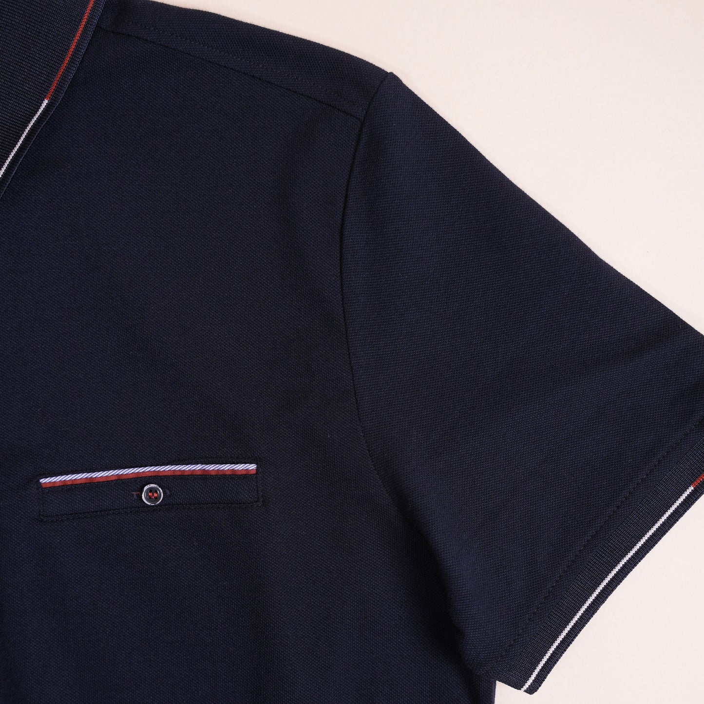 Polo CLEEVER Bleu Marine à Poche