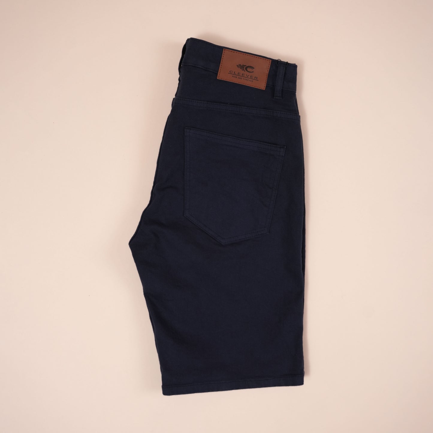 Short CLEEVER en jean bleu marine