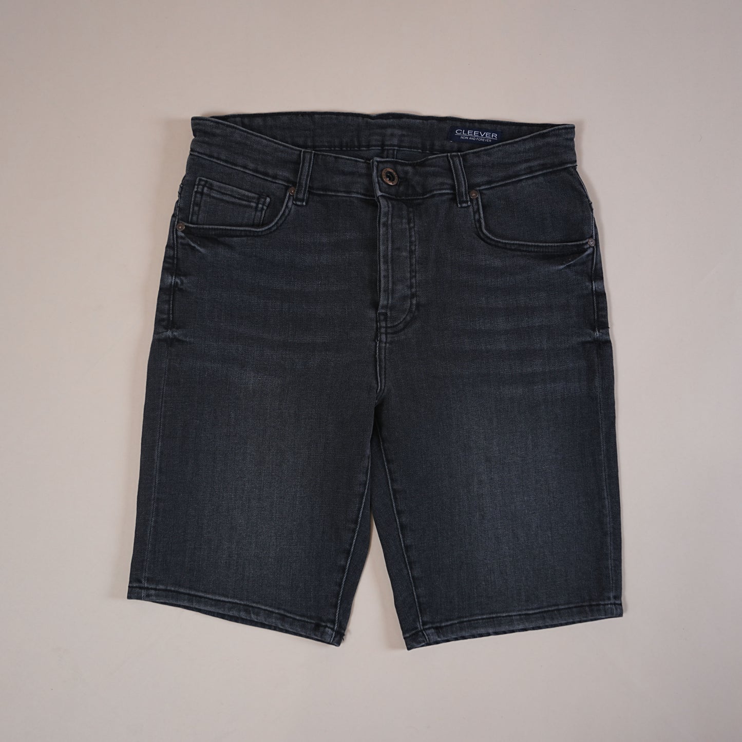Short CLEEVER en jean gris