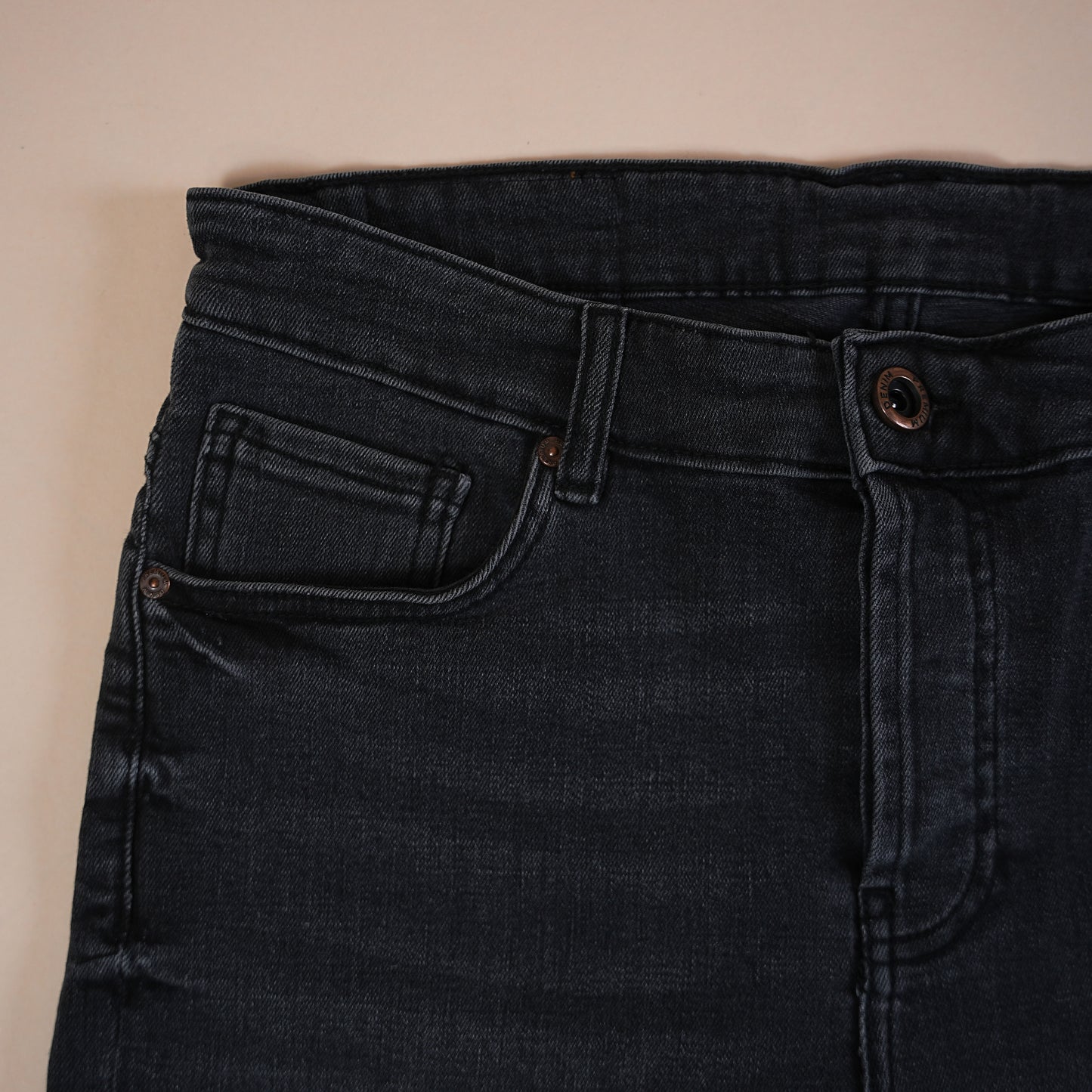 Short CLEEVER en jean gris
