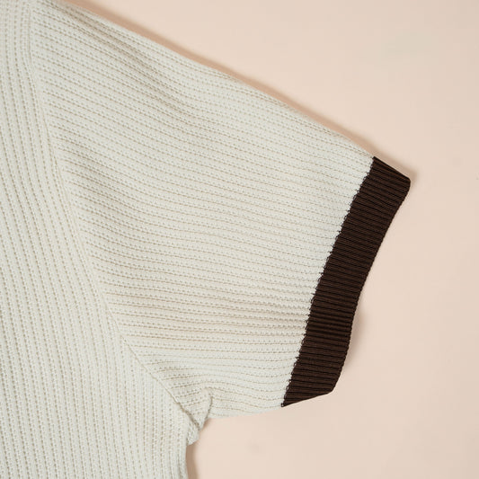 Polo Maille Vintage Contrastée