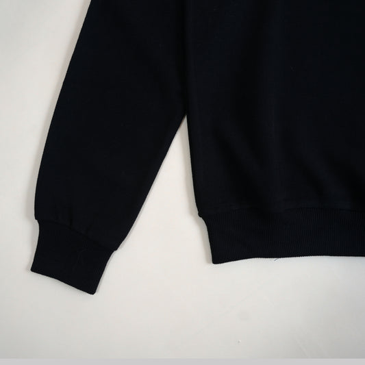 Pull Noir – Zip Col Polo