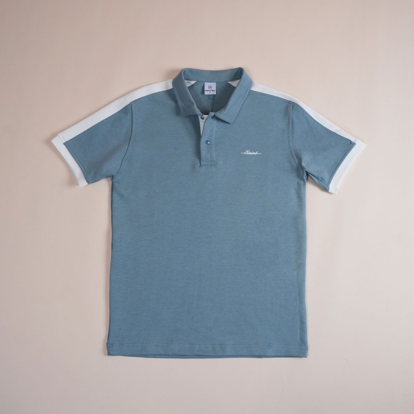 Polo CLEEVER bleu à bandes blanches