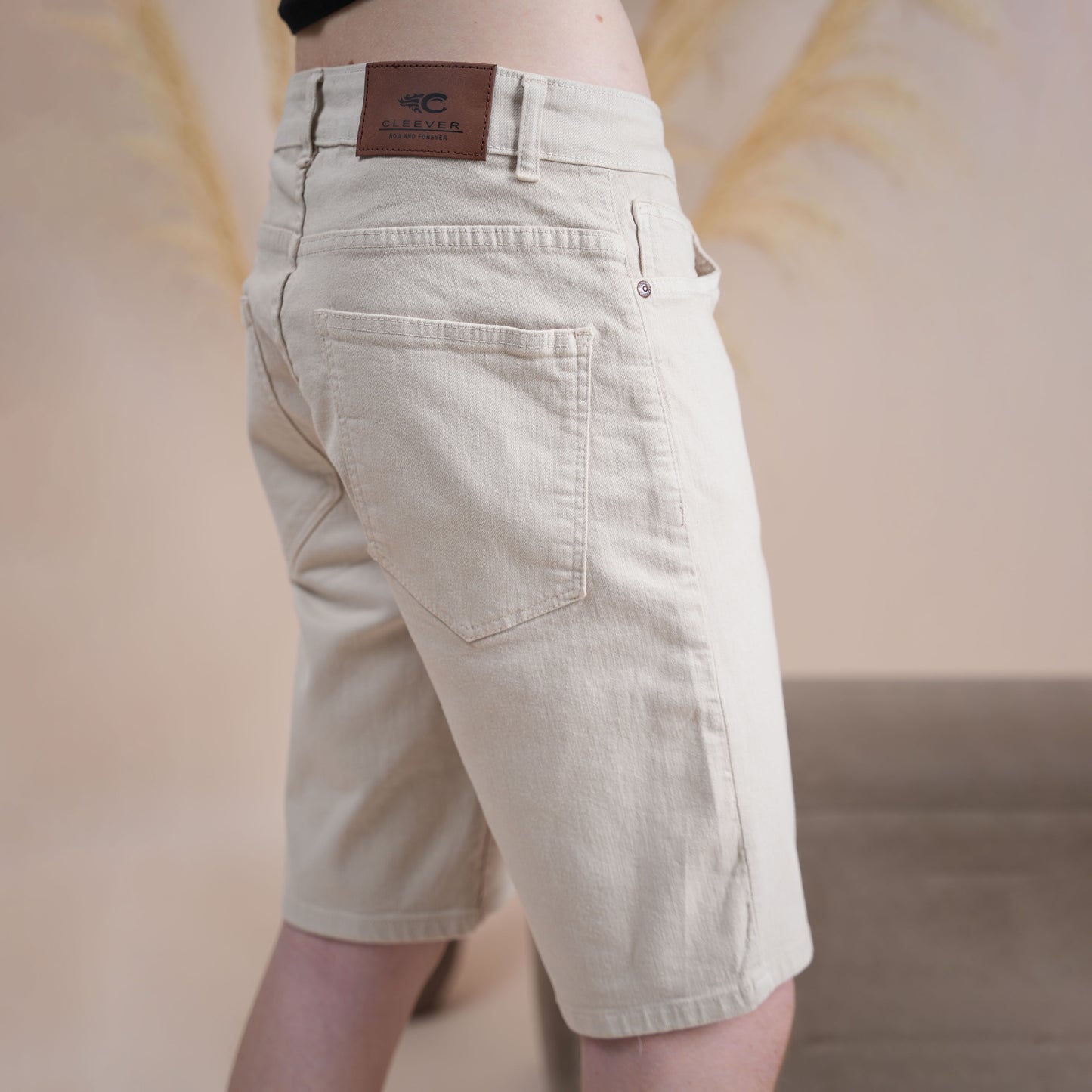 Short Cleever en denim Beige