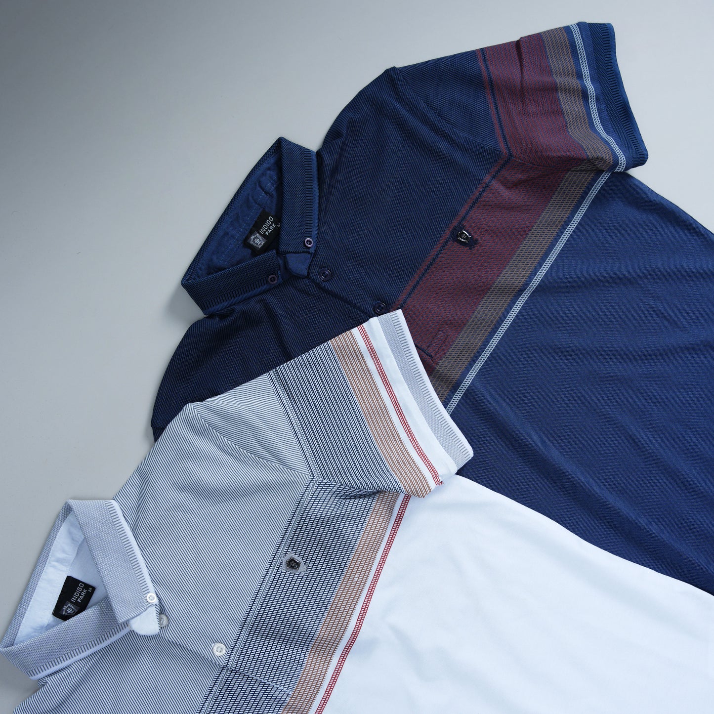 Polo CLEEVER blanc à rayures