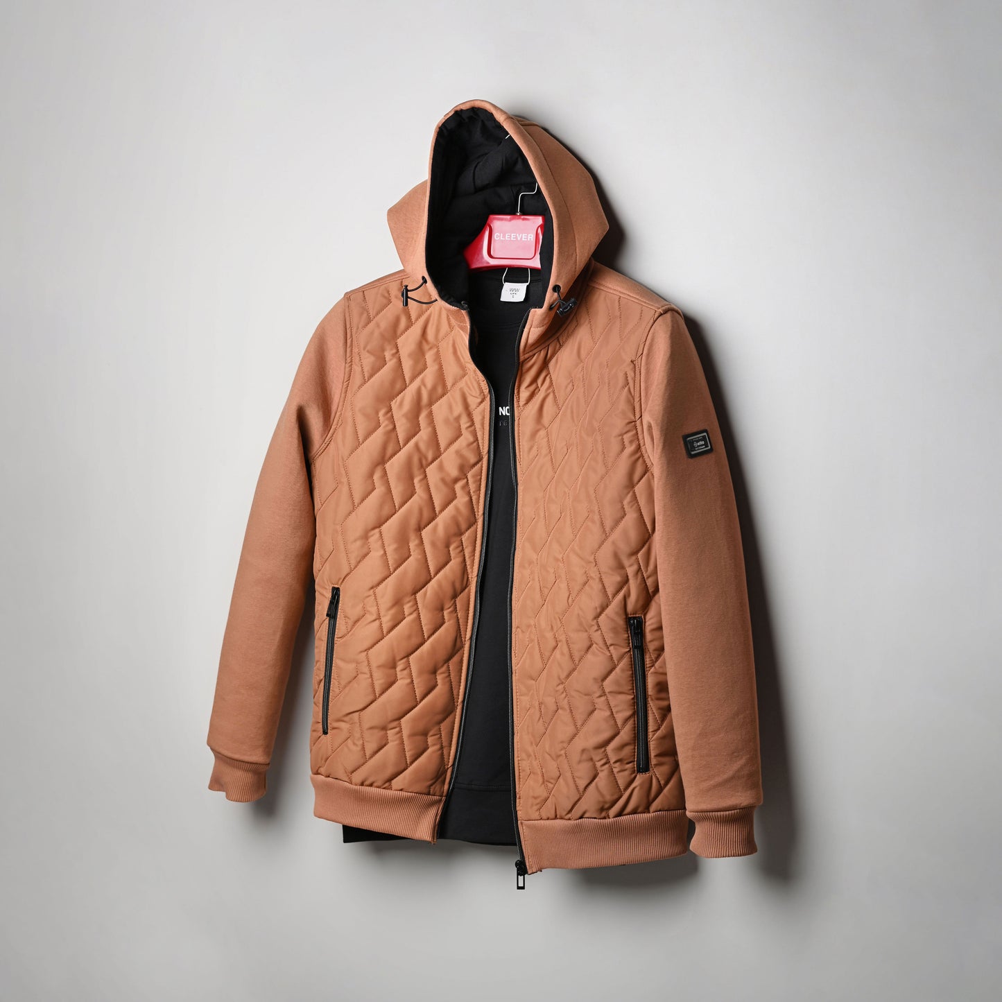 Veste Matelassée à Capuche — Marron