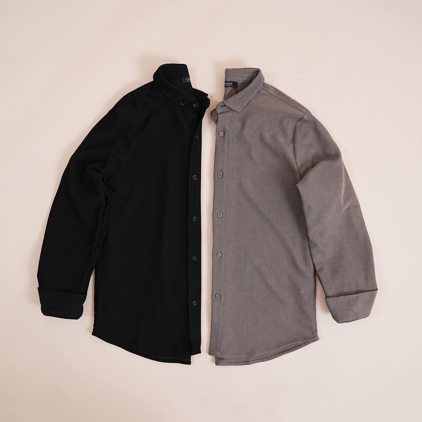 Chemise texturée boutonnée