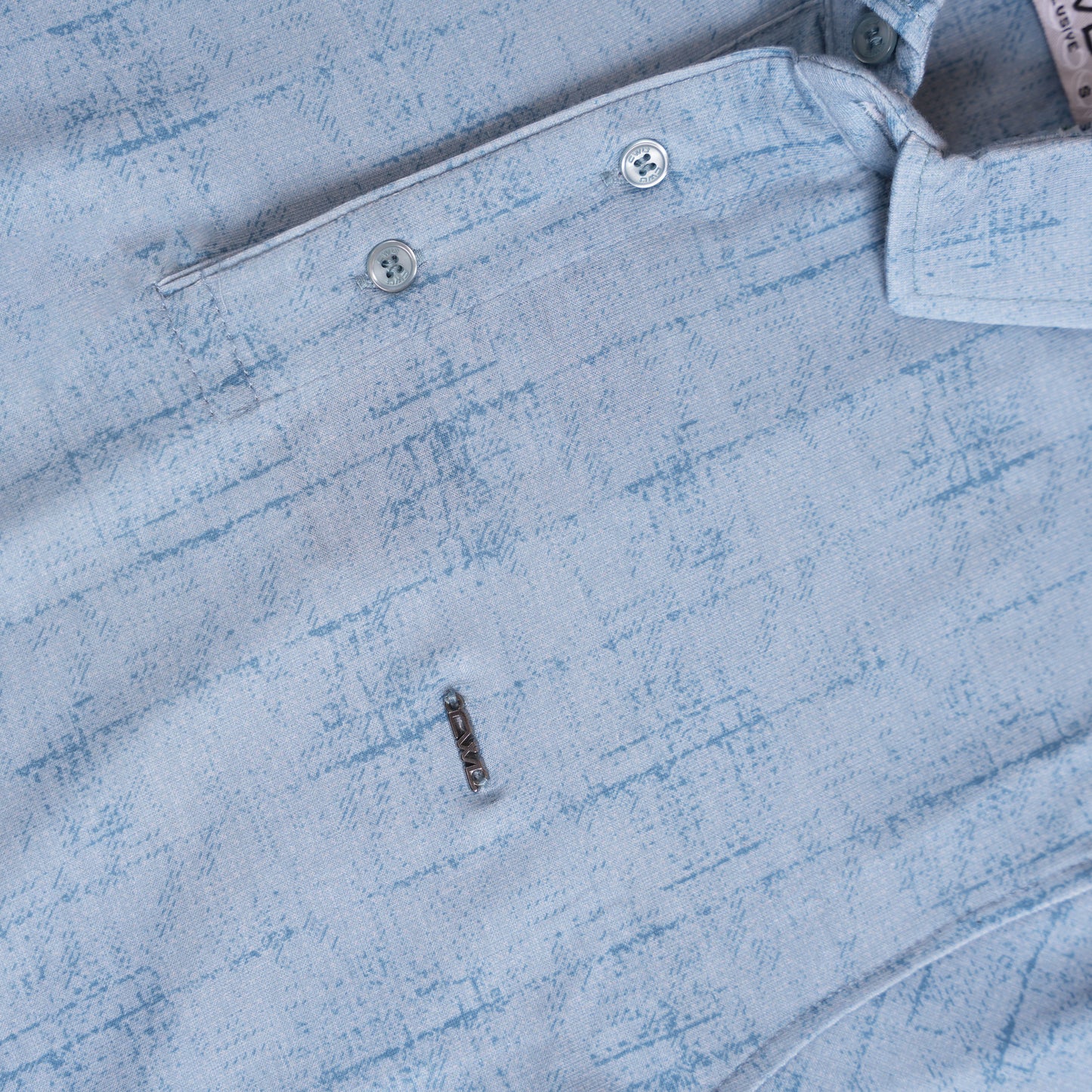Polo CLEEVER Bleu Ciel Motif