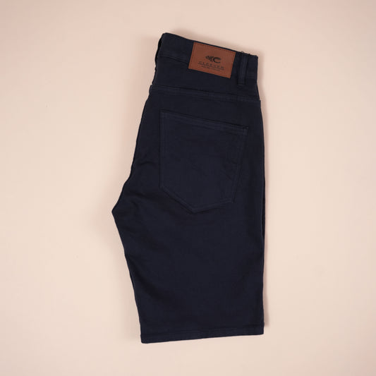 Short CLEEVER en jean bleu marine