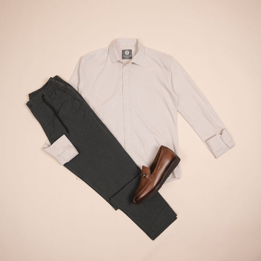 Chemise CLEEVER Beige Élégante