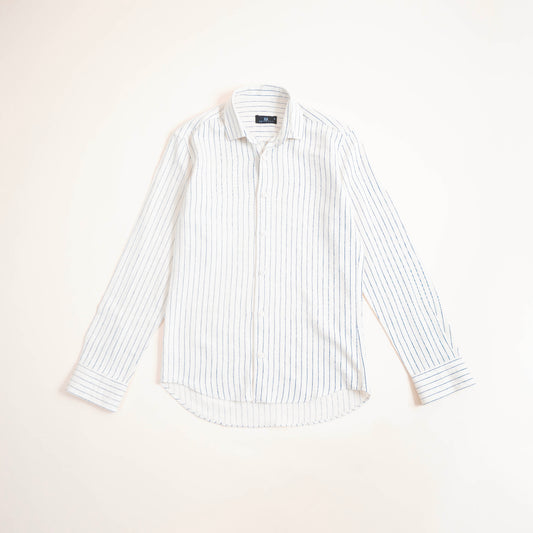 Chemise classique à rayures verticales