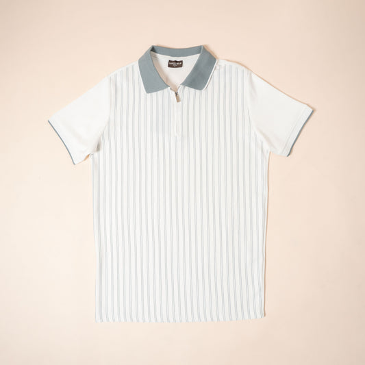 Polo Rayures Verticales Premium