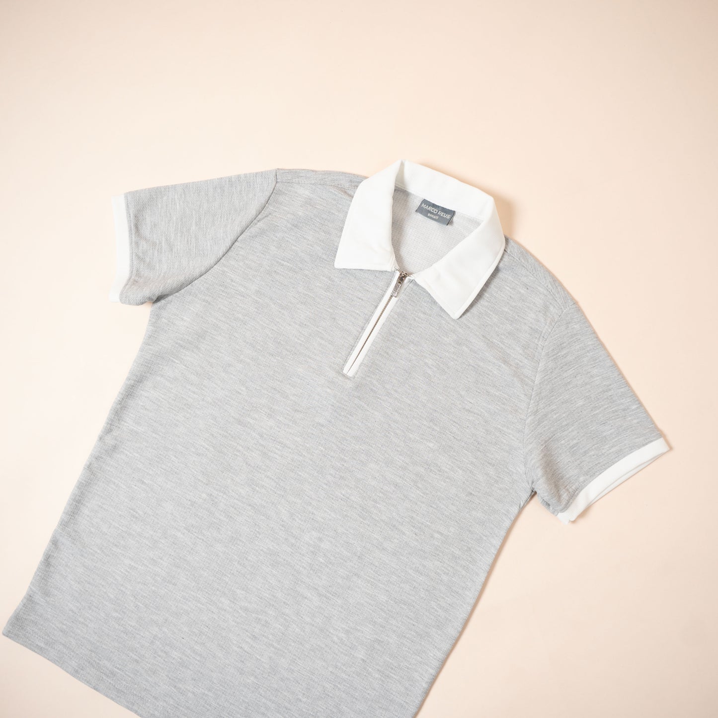 Polo Maille Texturée Zippé