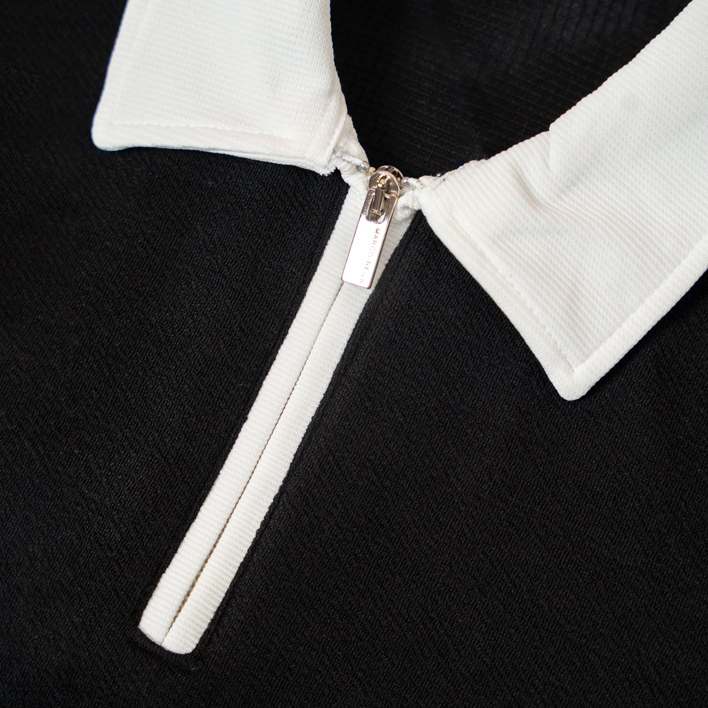 Polo Maille Texturée Zippé