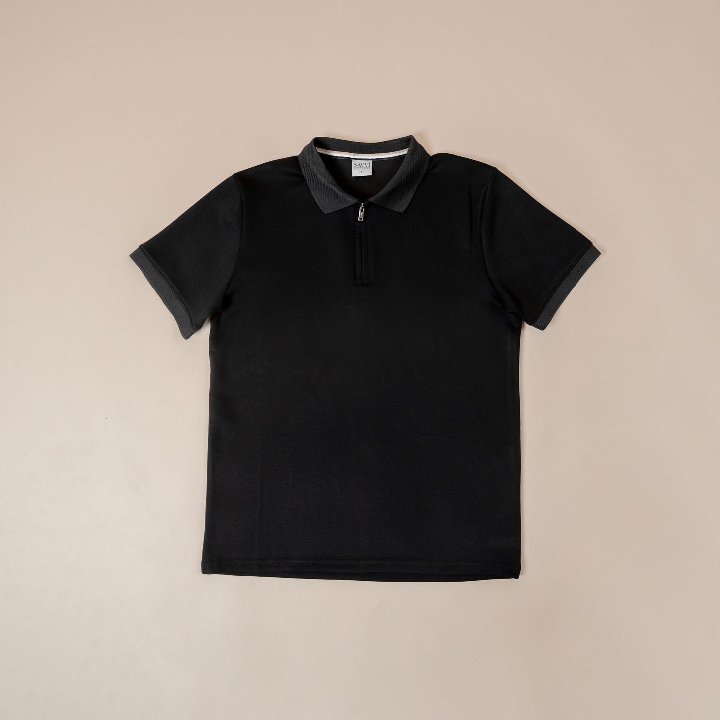 Polo Maille Texturée Zippé