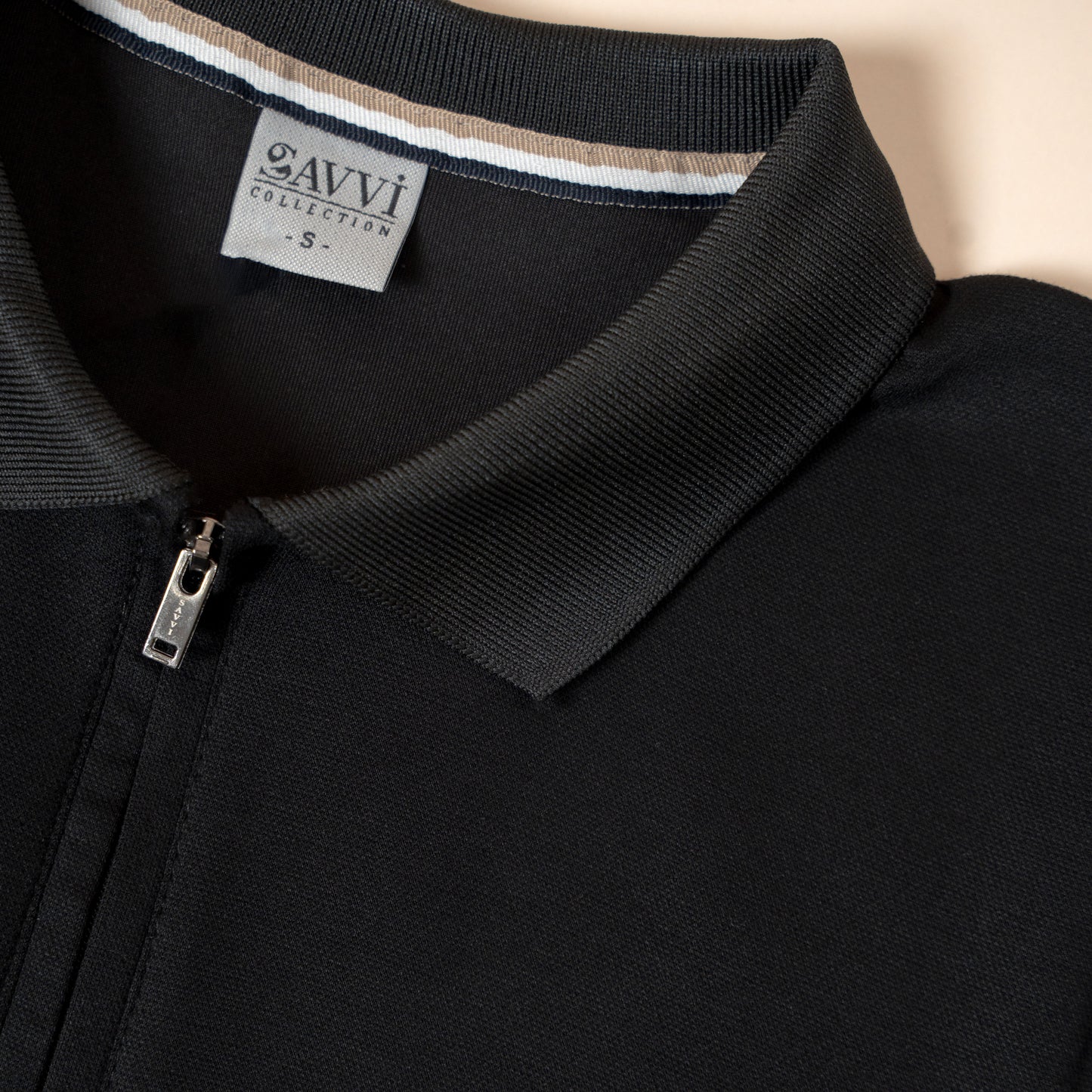 Polo Maille Texturée Zippé