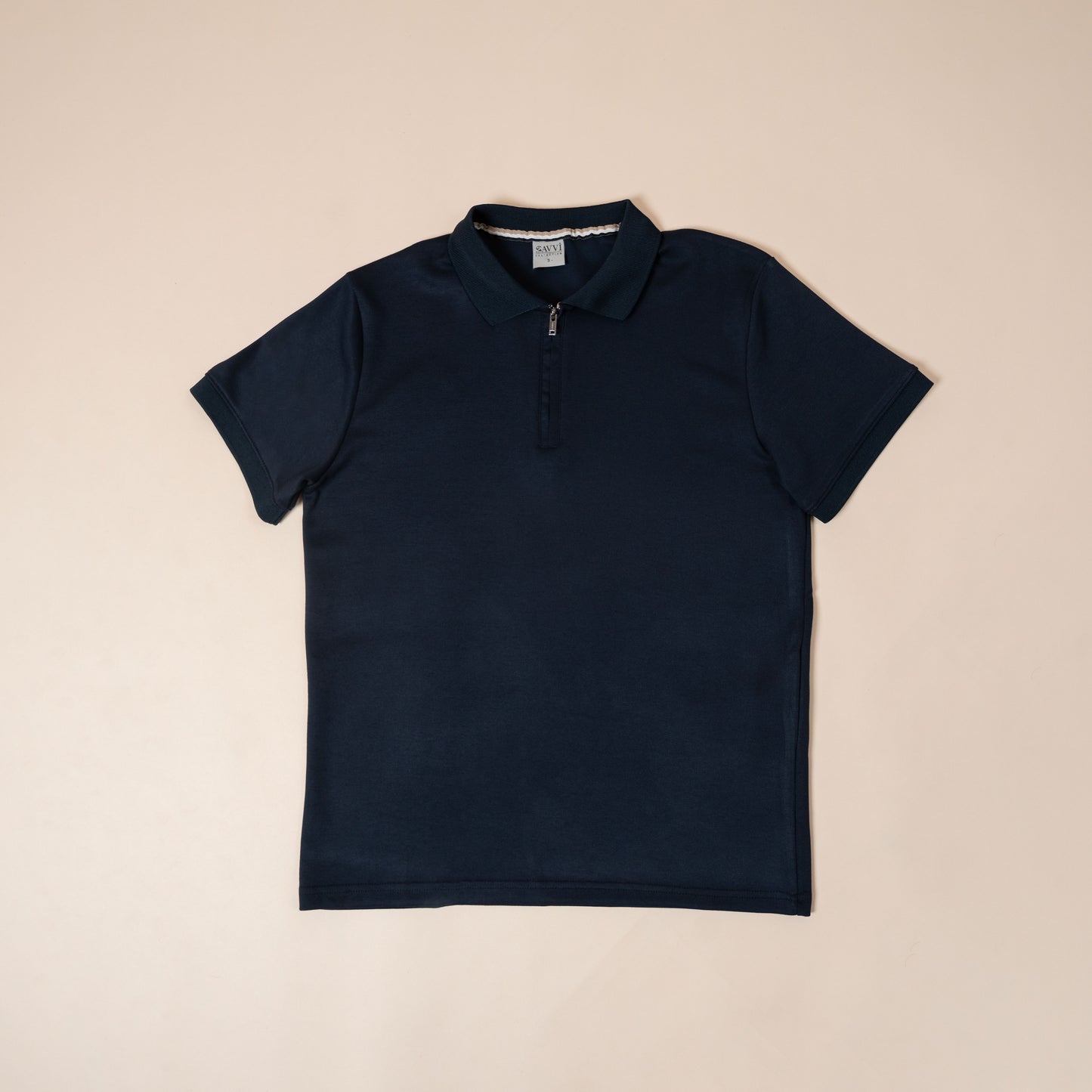 Polo Maille Texturée Zippé