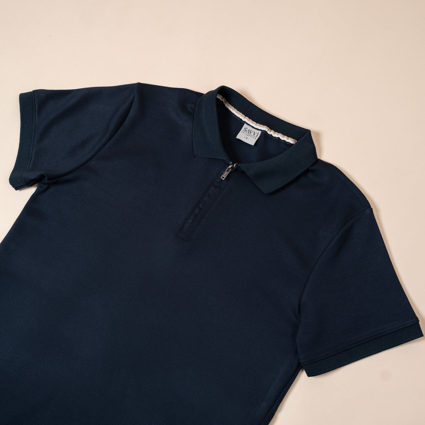 Polo Maille Texturée Zippé
