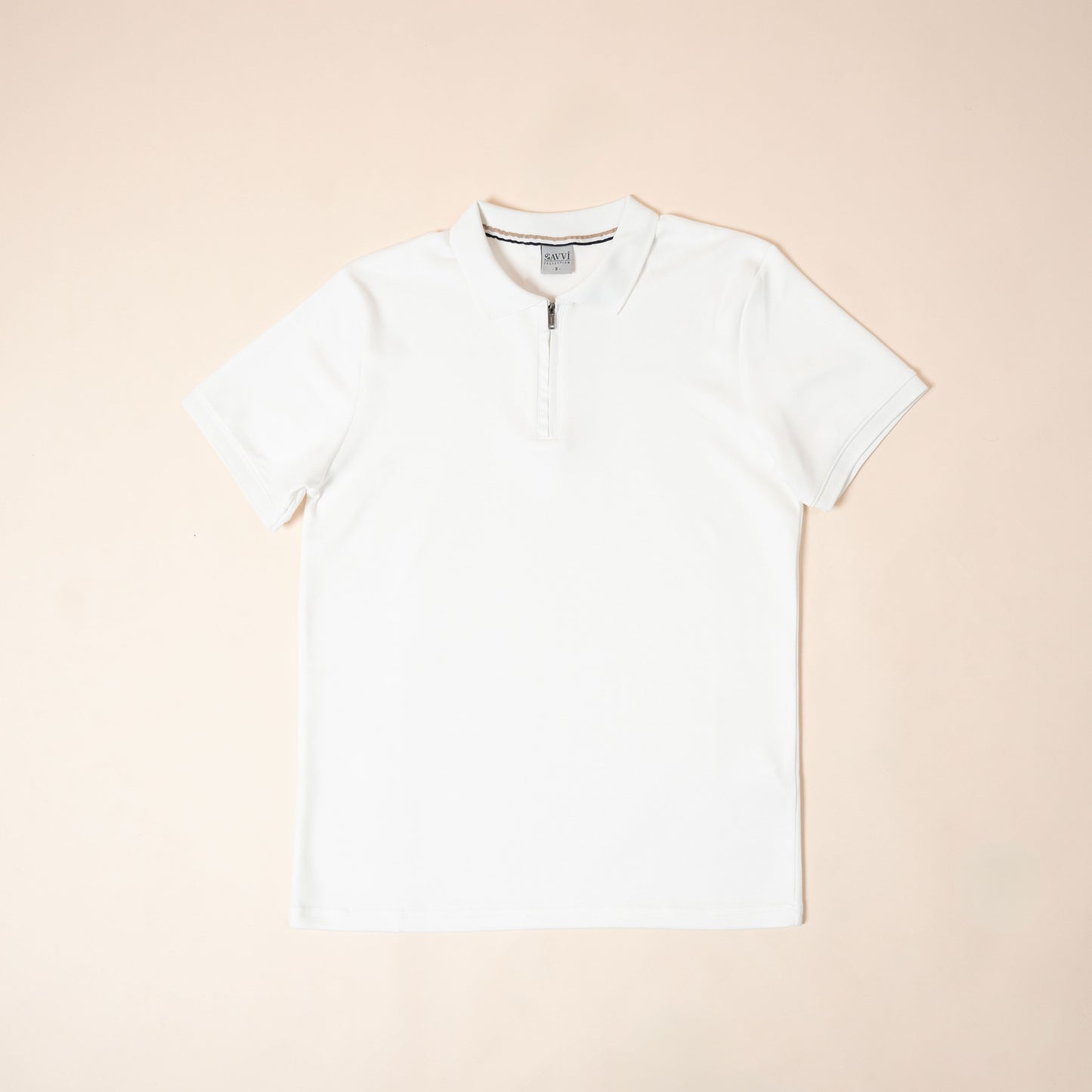 Polo Maille Texturée Zippé