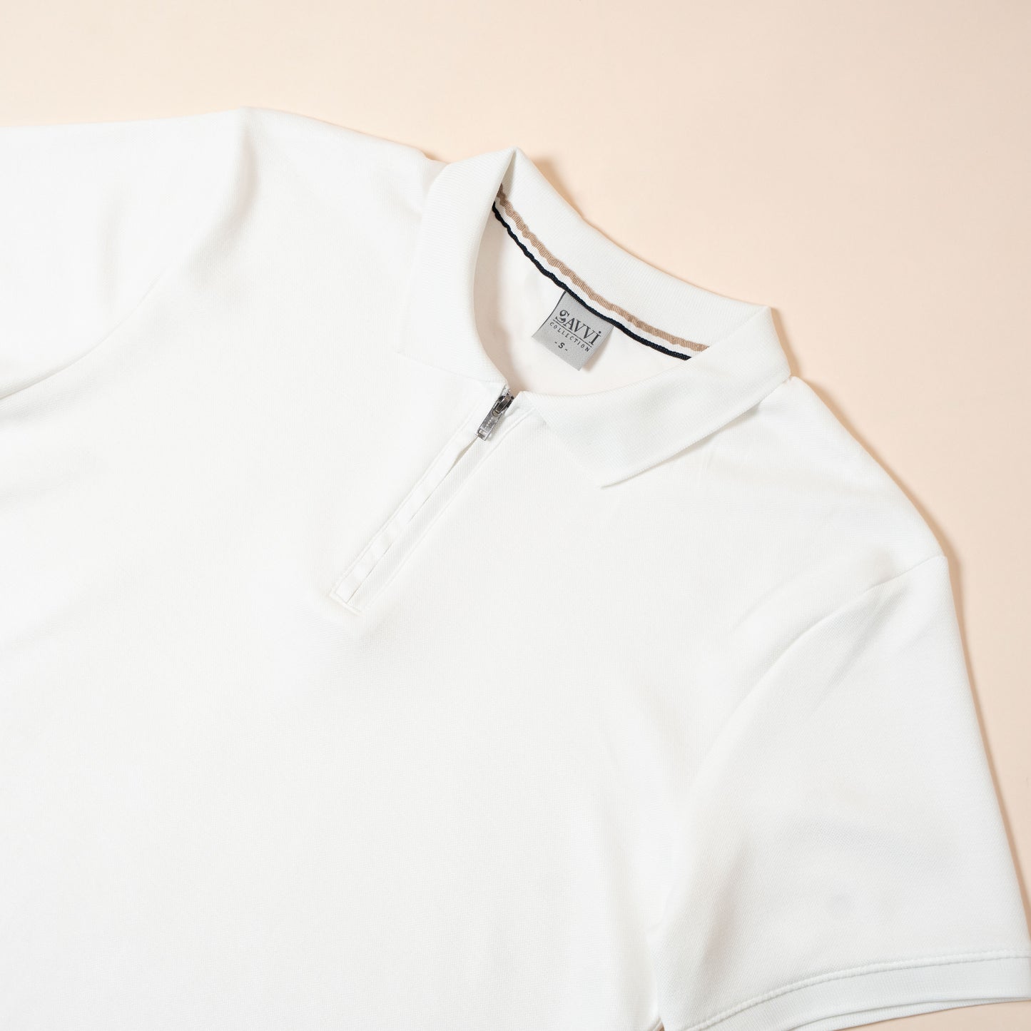 Polo Maille Texturée Zippé