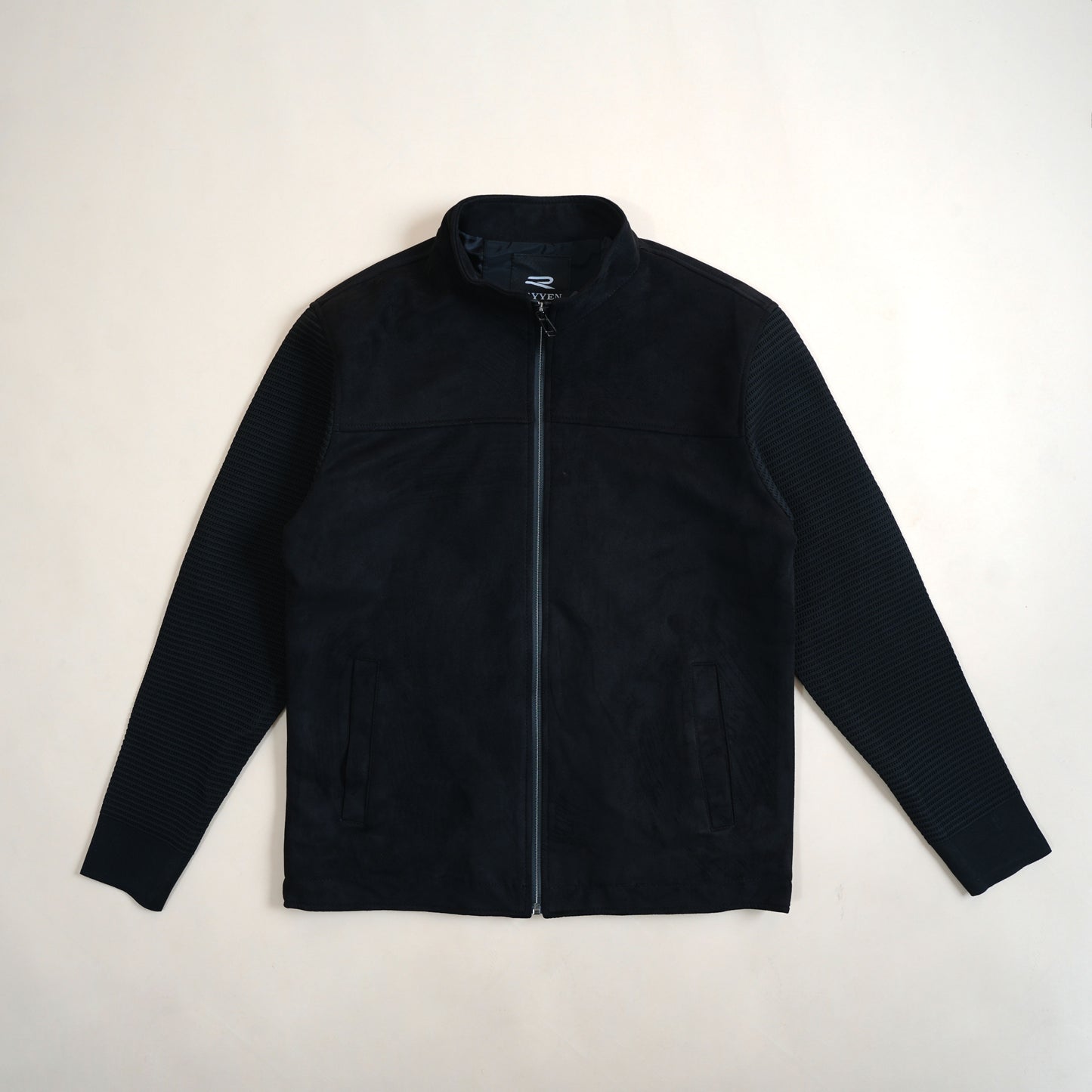 Veste Suédée Manches Texturées