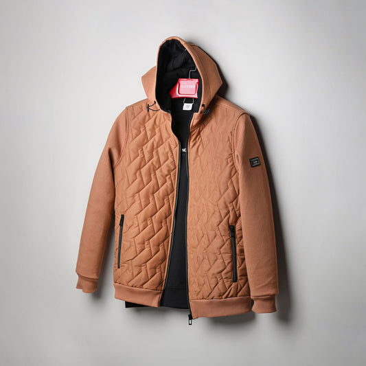 Veste Matelassée à Capuche — Marron