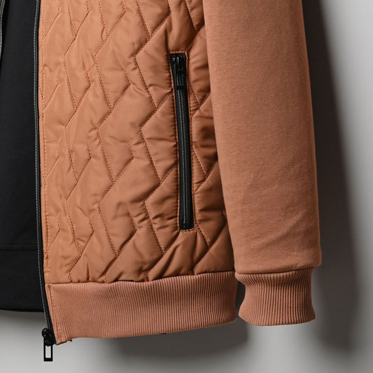 Veste Matelassée à Capuche — Marron